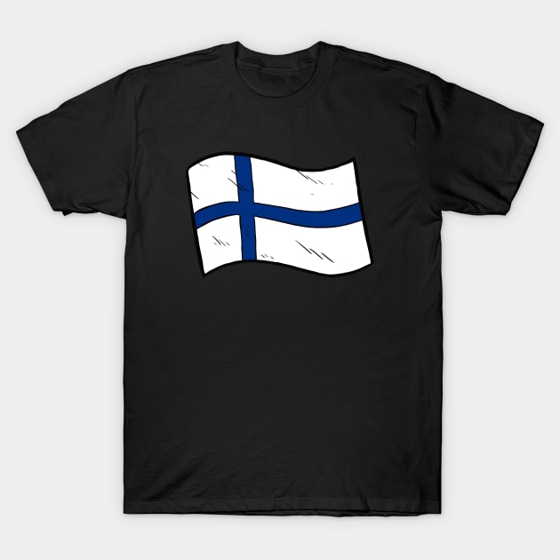 Flag of Finland T-Shirt by Baddest Shirt Co.